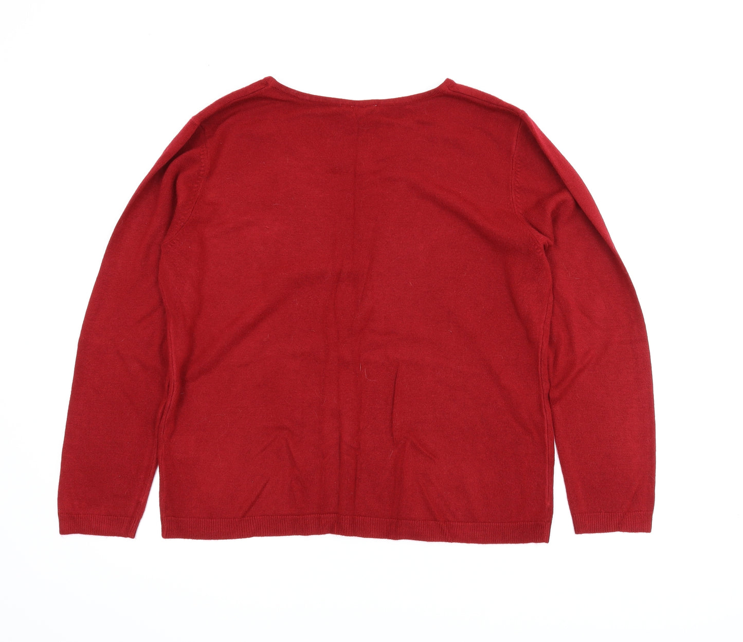 TU Womens Red   Pullover Jumper Size 20