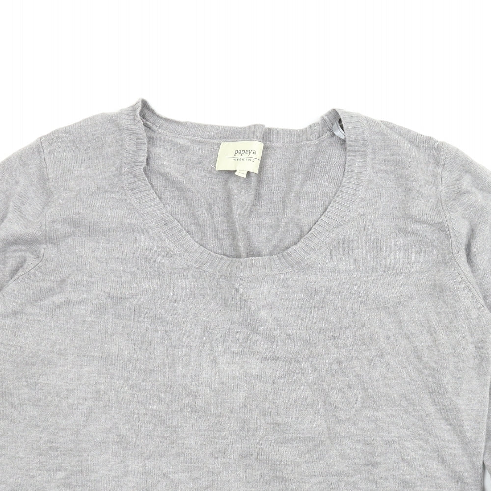 Papaya Womens Grey   Pullover Jumper Size 16