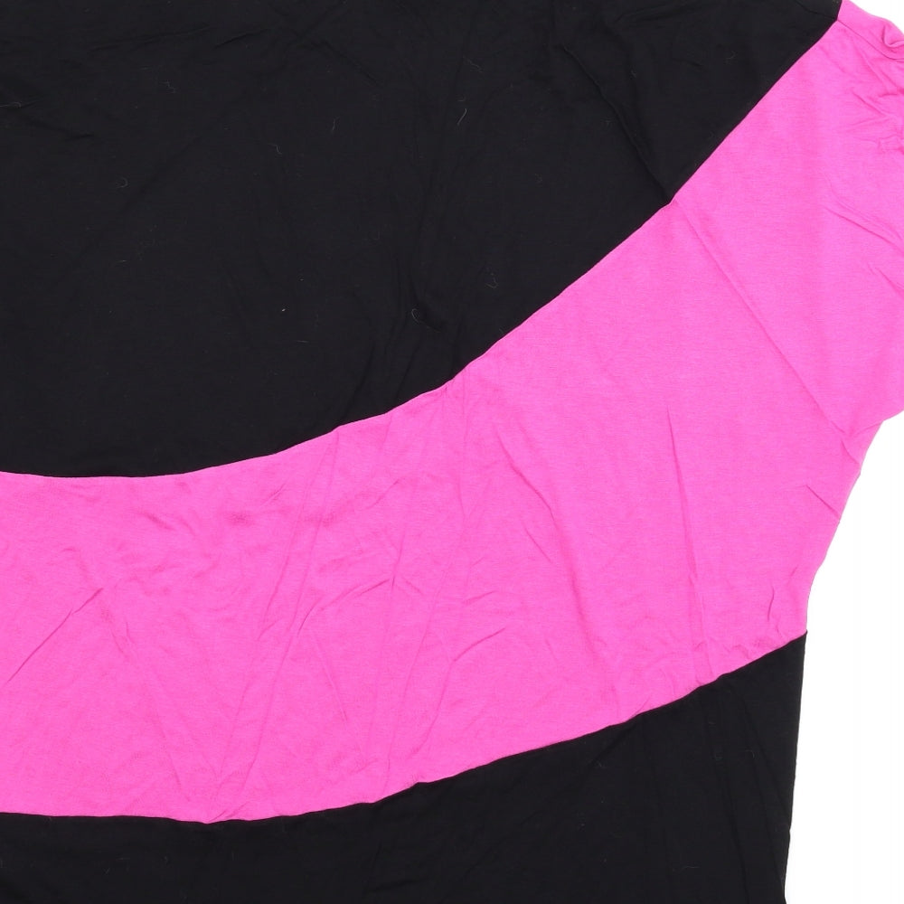 Body Fit  Womens Pink Striped  Basic Blouse Size L