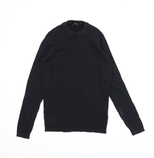 Front view of New Look men’s black jumper, size M