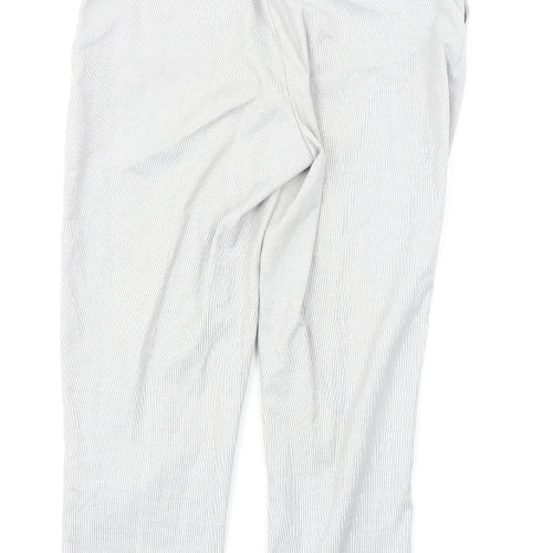 H&M Womens Grey Check  Dress Pants Trousers Size 6 L25 in
