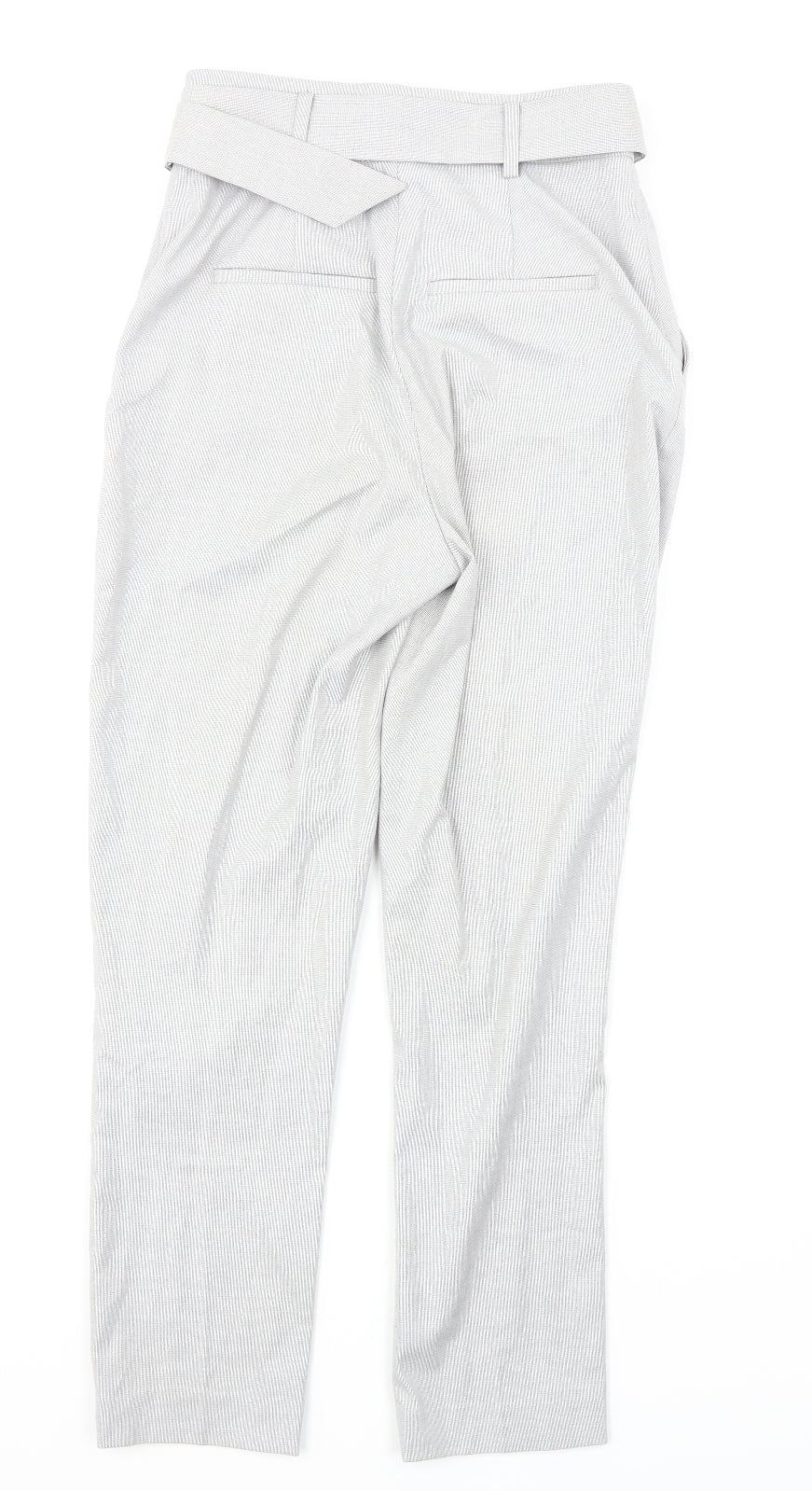 H&M Womens Grey Check  Dress Pants Trousers Size 6 L25 in