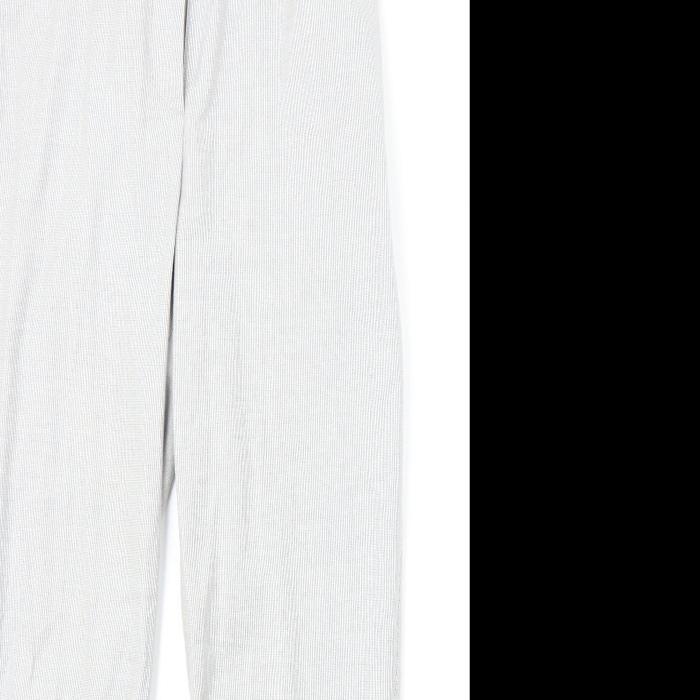 H&M Womens Grey Check  Dress Pants Trousers Size 6 L25 in