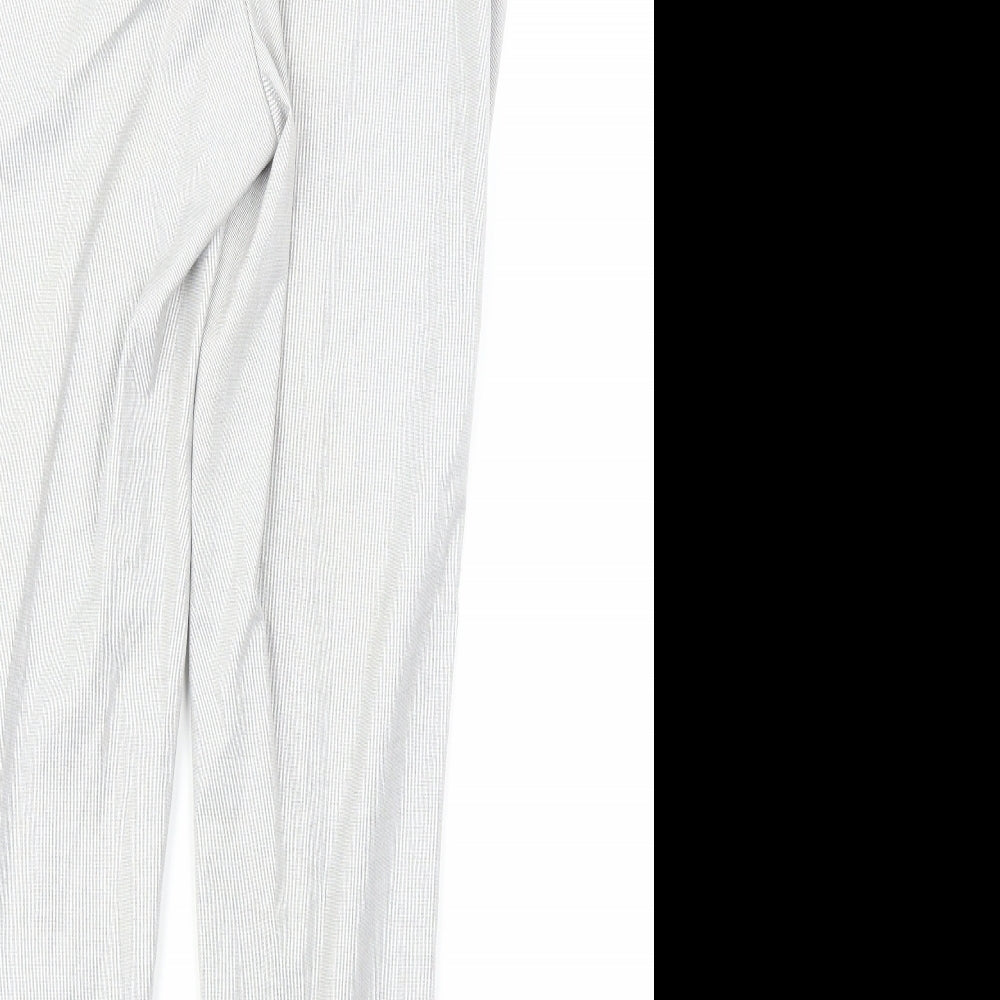 H&M Womens Grey Check  Dress Pants Trousers Size 6 L25 in