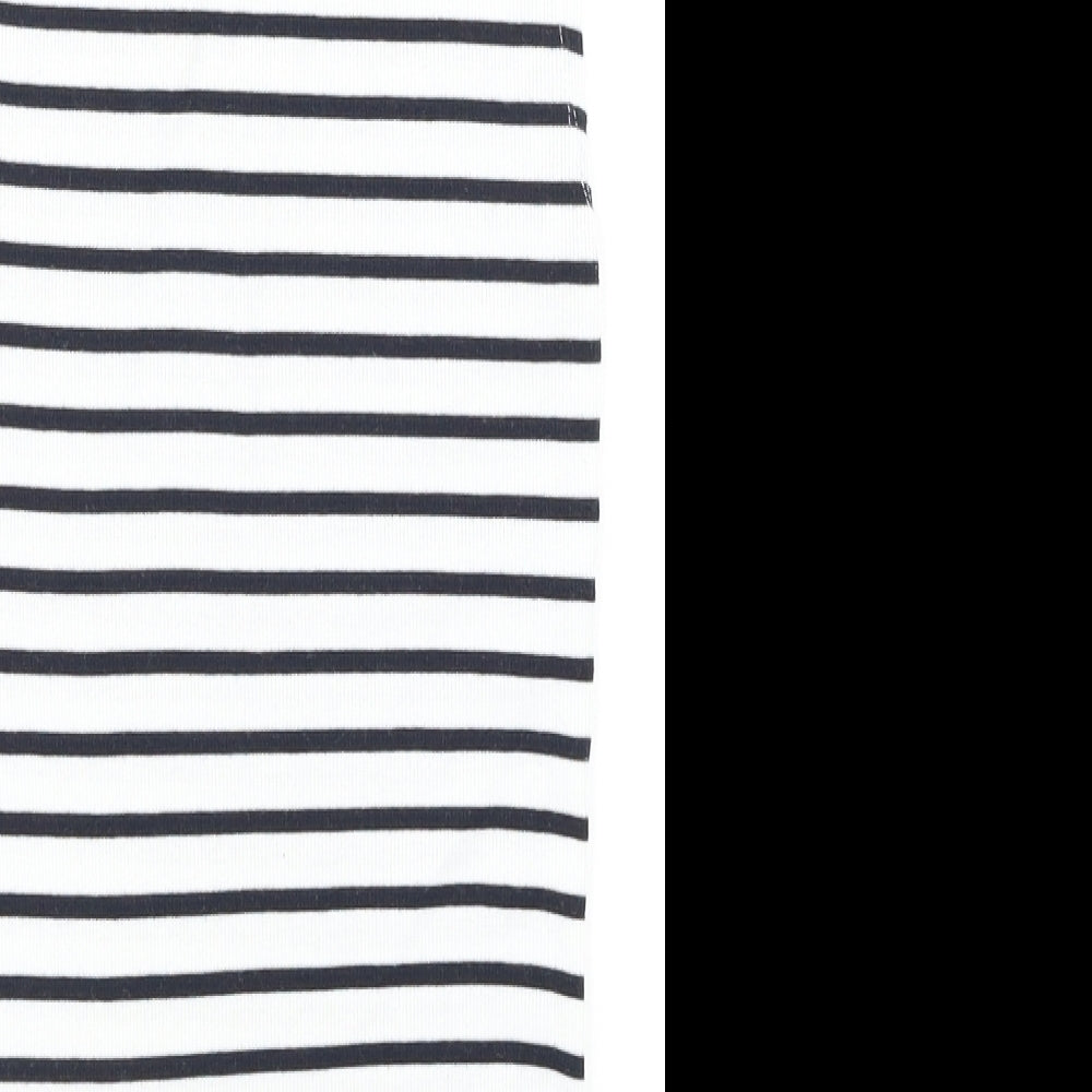 Atmosphere Womens White Striped  Basic Tank Size 6