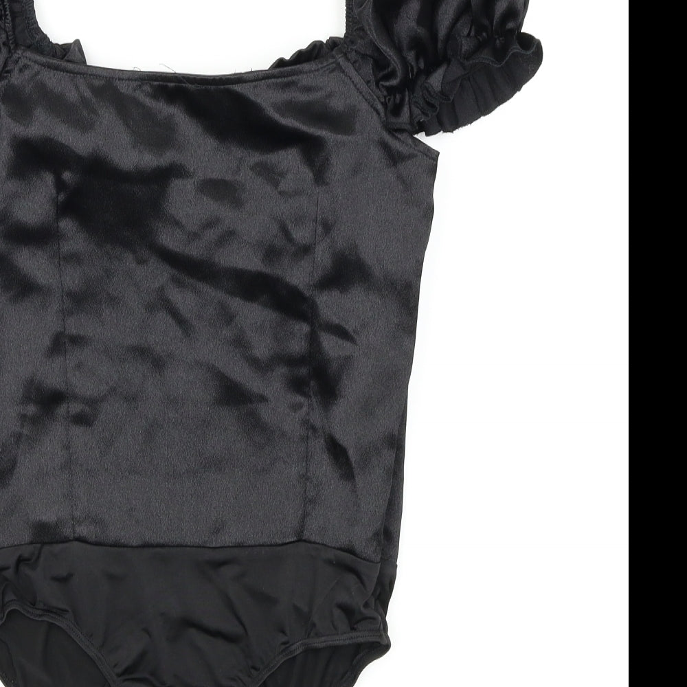 Pretty Little Thing Womens Black   Bodysuit One-Piece Size 8