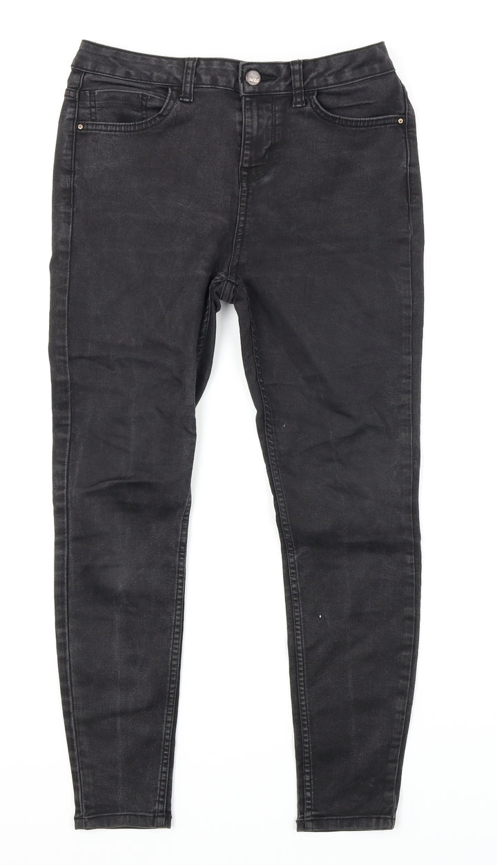 New Look Womens Black  Denim Skinny Jeans Size 12 L25 in