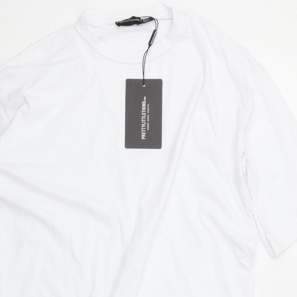 Pretty Little Thing Womens White   T-Shirt Dress  Size 8