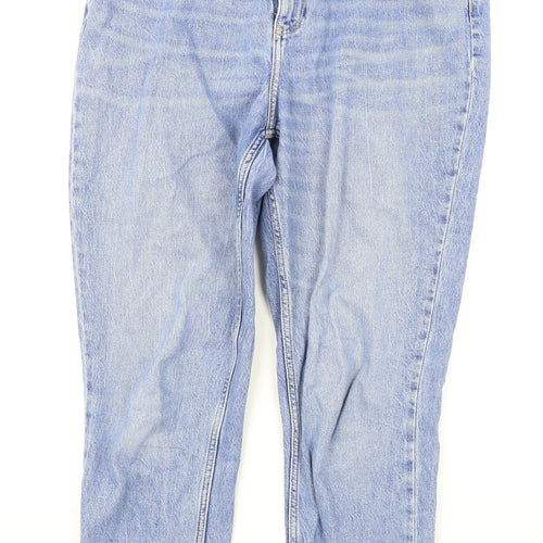 F&F Womens Blue  Denim Straight Jeans Size 14 L26 in