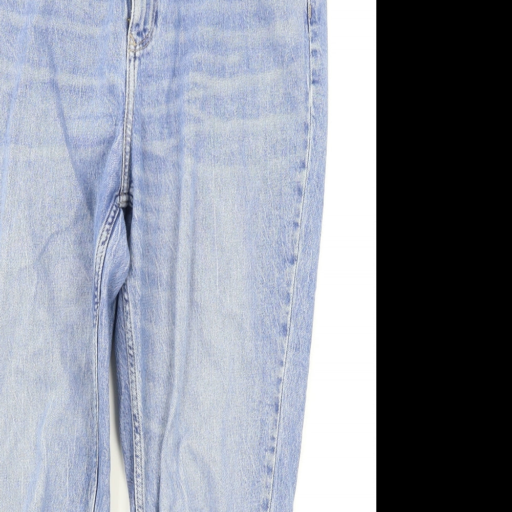 F&F Womens Blue  Denim Straight Jeans Size 14 L26 in