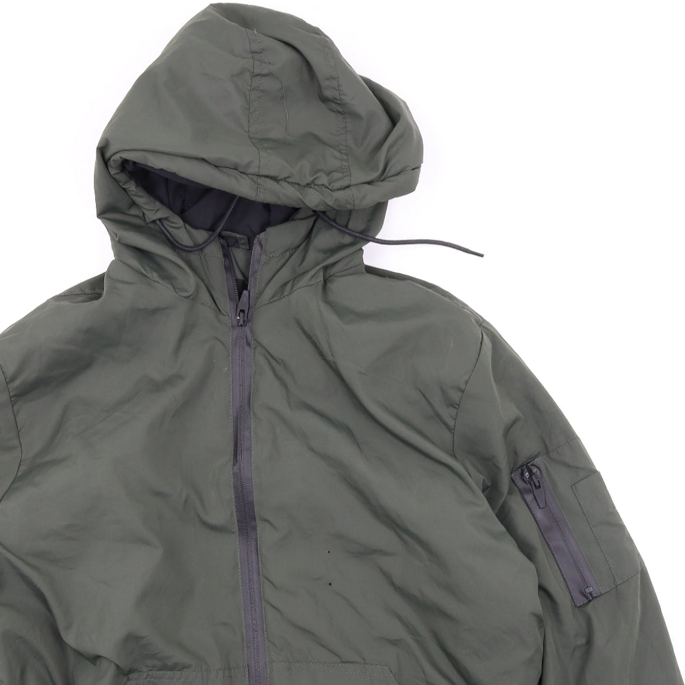 Brave Soul Womens Green   Puffer Jacket Coat Size XL