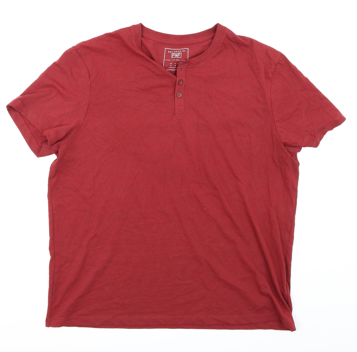 F&F Mens Red    T-Shirt Size XL