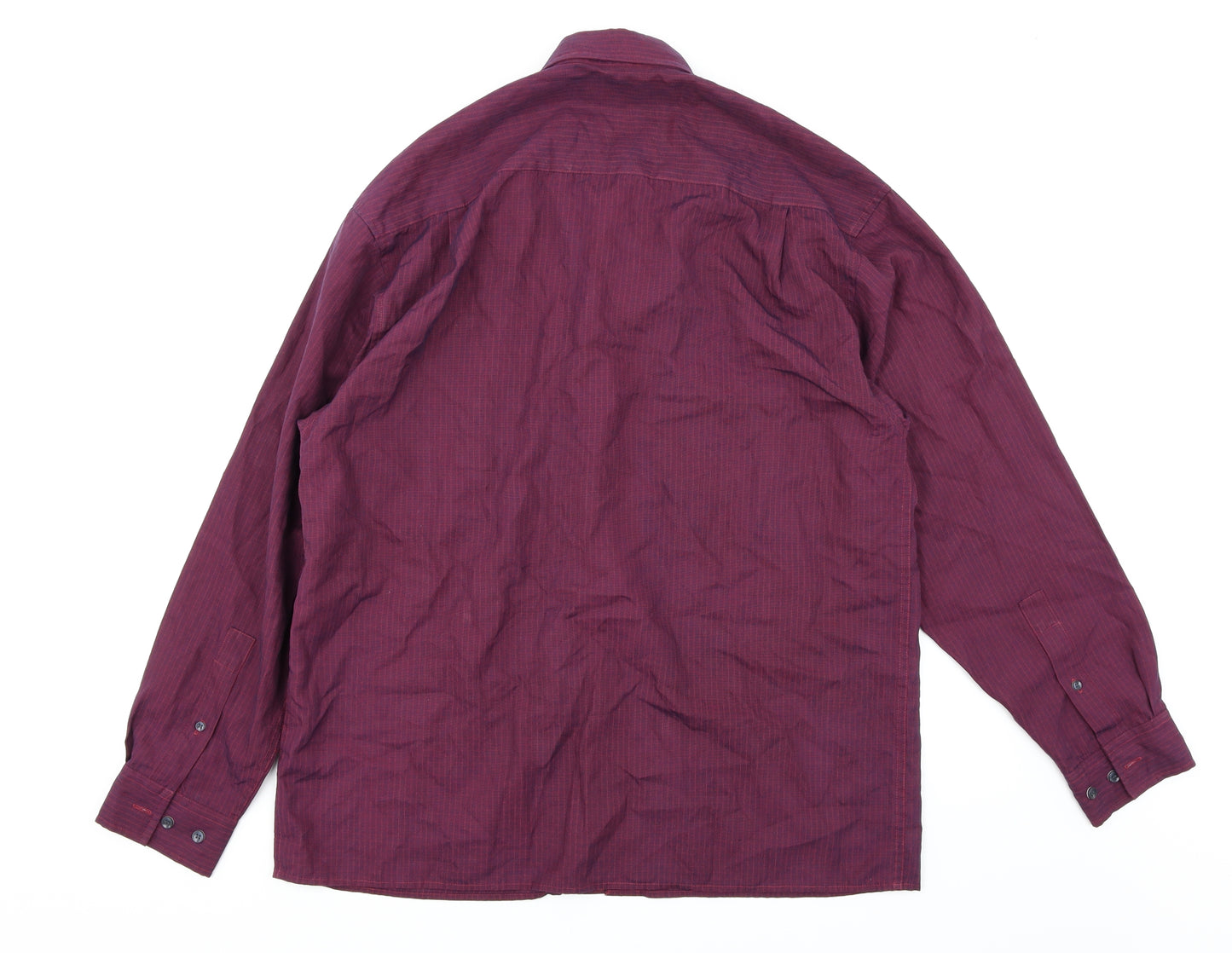 Debenhams Mens Purple Striped   Button-Up Size M