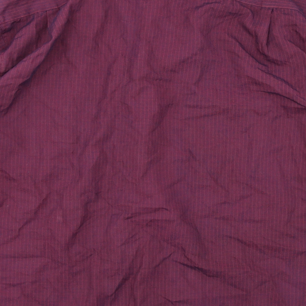 Debenhams Mens Purple Striped   Button-Up Size M