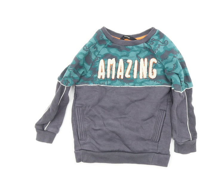George  Boys Grey   Pullover Sweatshirt Size 2-3 Years  - DInosaur