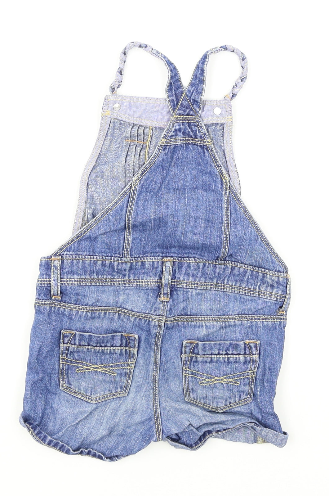 BabyGap Girls Blue  Denim Dungaree Shorts Shorts Size 3 Years