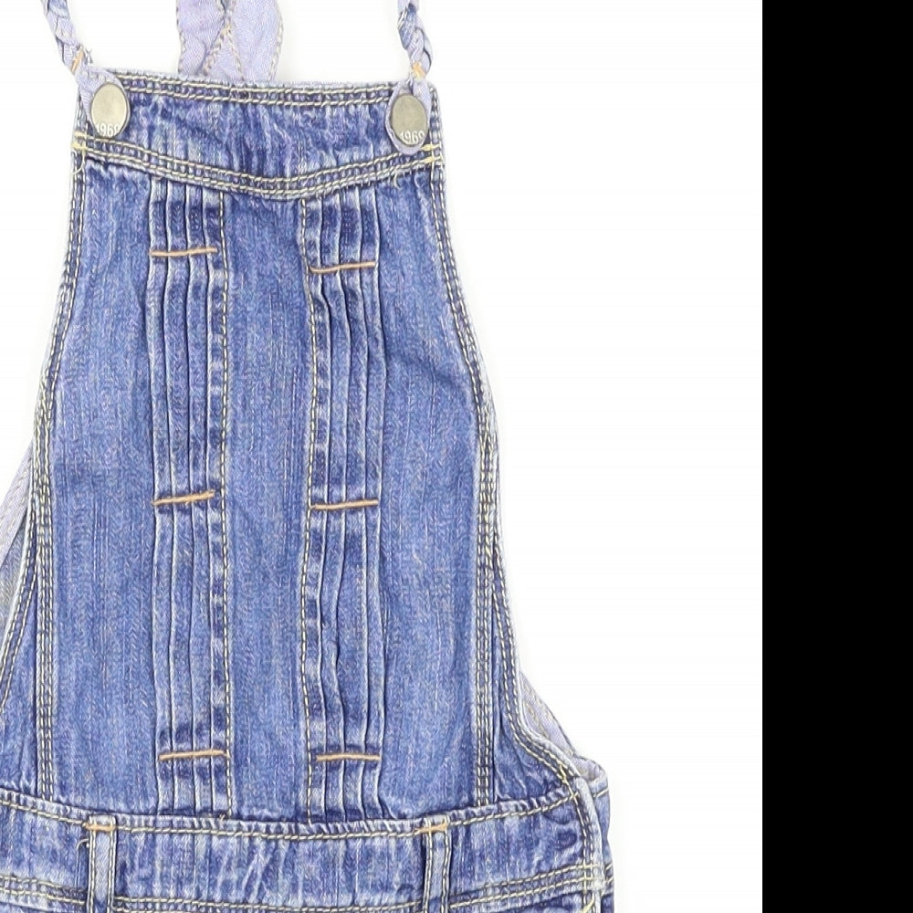 BabyGap Girls Blue  Denim Dungaree Shorts Shorts Size 3 Years