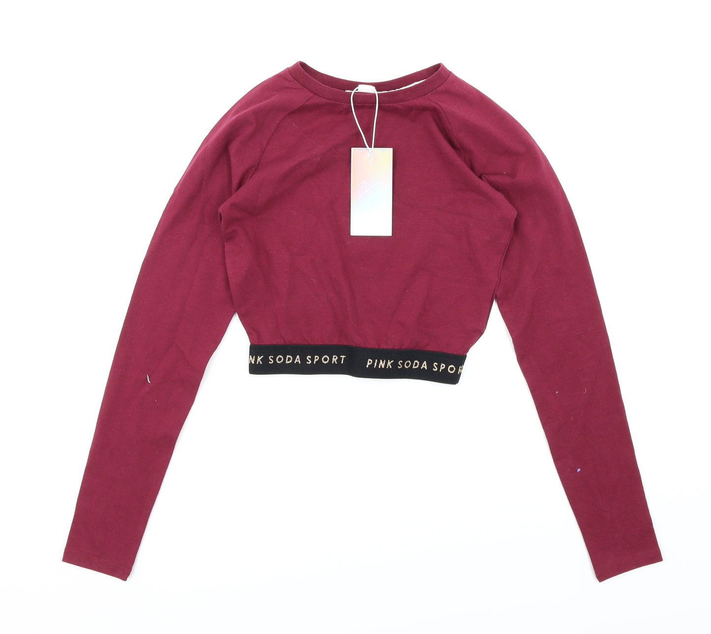 Pink Soda Womens Purple   Cropped T-Shirt Size 6