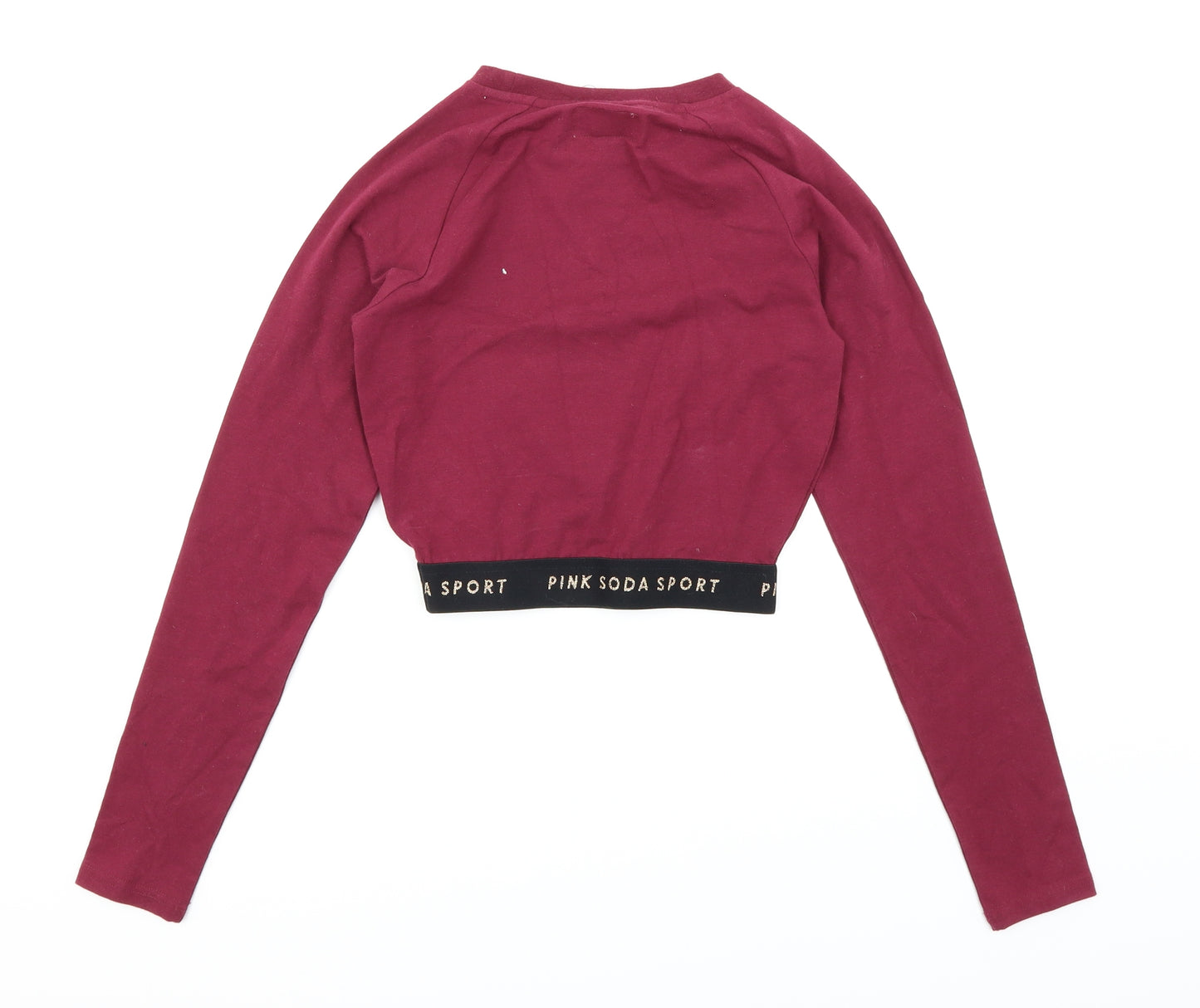 Pink Soda Womens Purple   Cropped T-Shirt Size 6