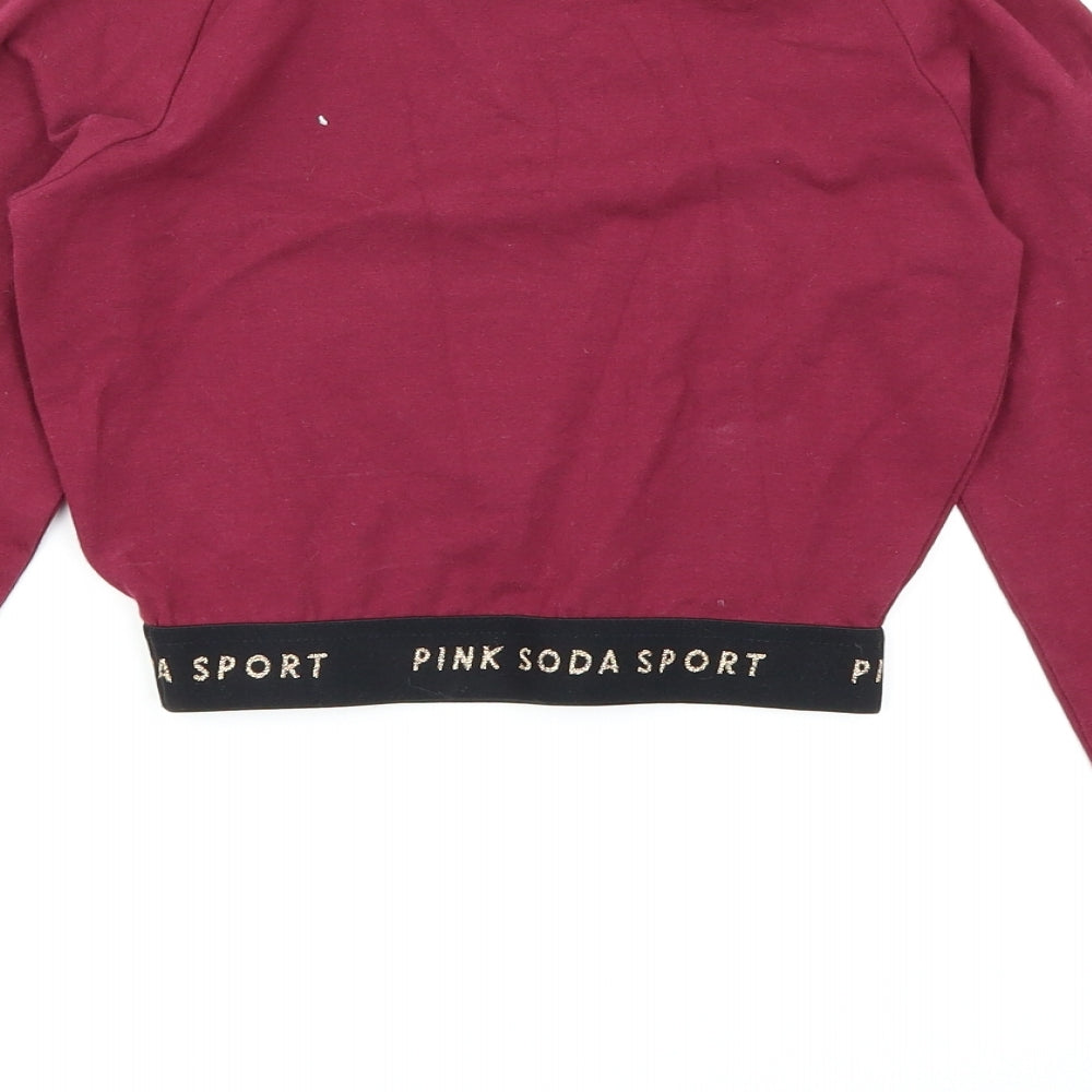 Pink Soda Womens Purple   Cropped T-Shirt Size 6
