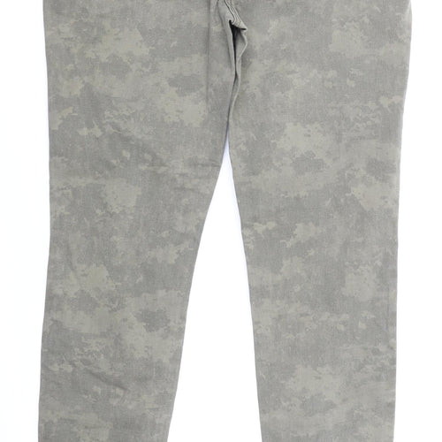 NEXT Womens Green Camouflage Denim Skinny Jeans Size 14 L28 in