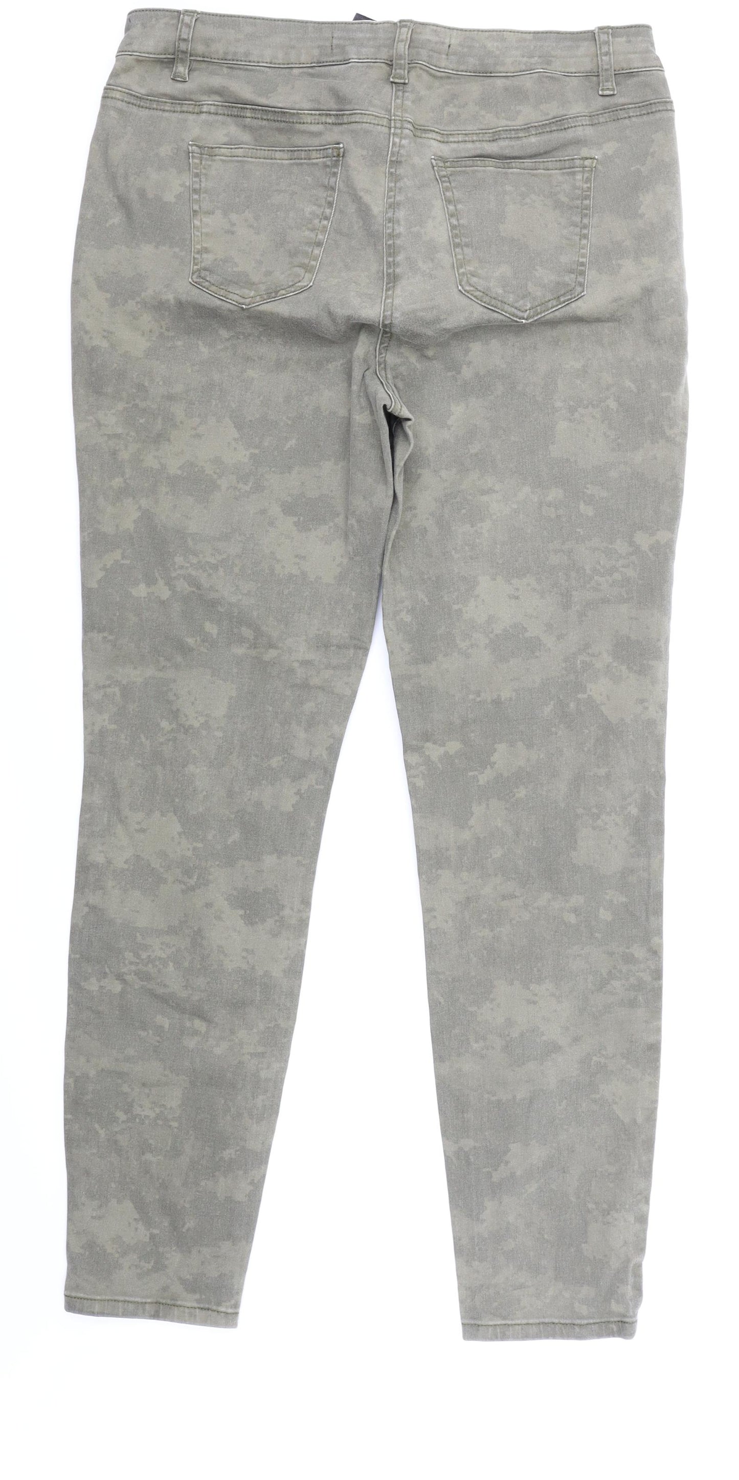 NEXT Womens Green Camouflage Denim Skinny Jeans Size 14 L28 in