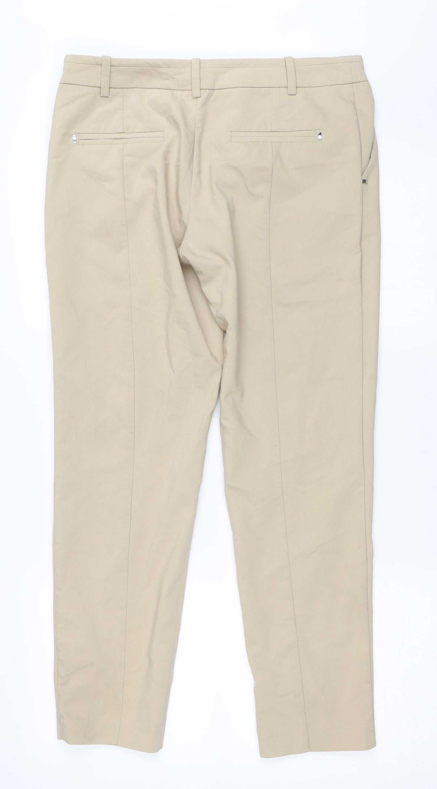 River Island Womens Beige   Capri Trousers Size 12 L26 in