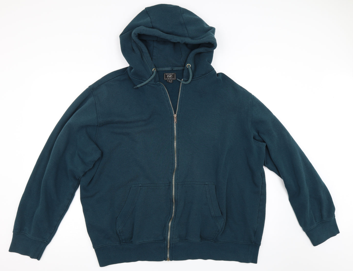 F&F Mens Blue   Full Zip Hoodie Size 3XL