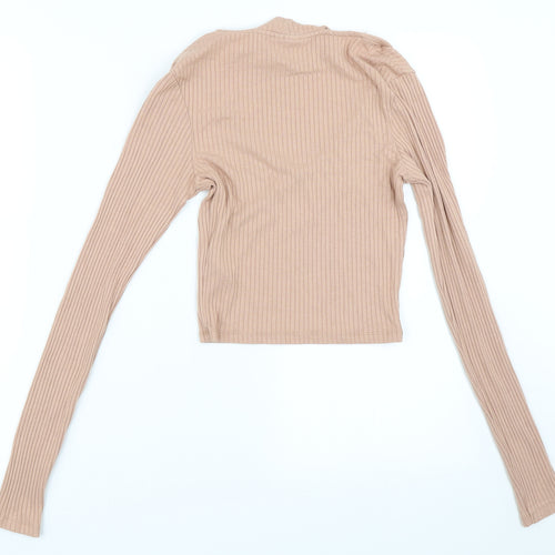 Topshop Womens Beige   Basic T-Shirt Size 8