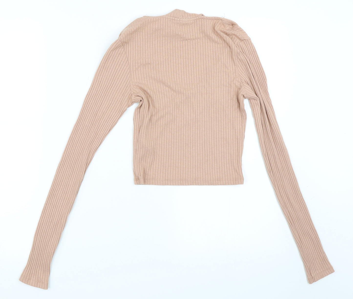 Topshop Womens Beige   Basic T-Shirt Size 8