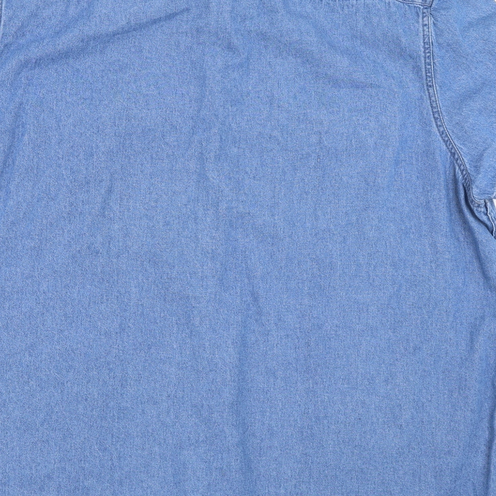 Primark Mens Blue  Denim  Button-Up Size 3XL