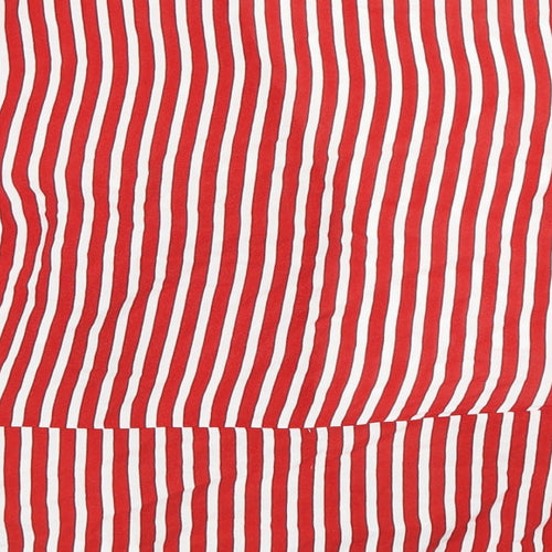 Papaya Womens Red Striped  Wrap Blouse Size 10