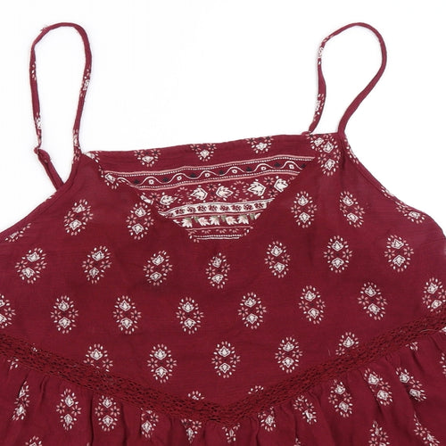 Red Herring Womens Red   Basic Blouse Size 8