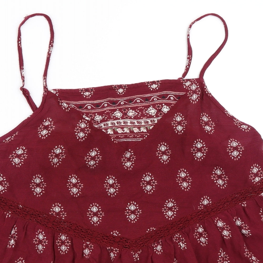 Red Herring Womens Red   Basic Blouse Size 8