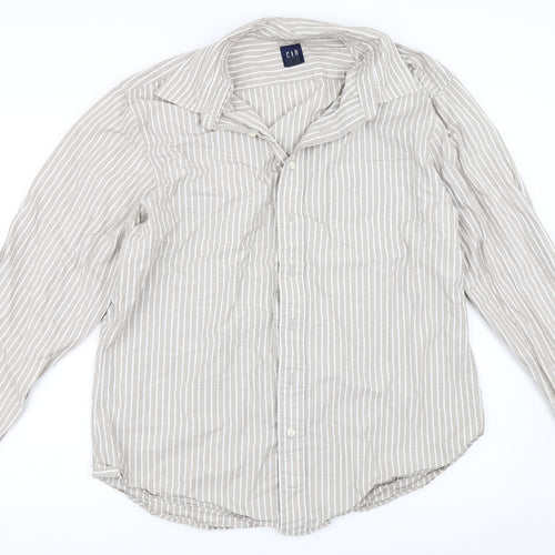 Gap Mens Beige Striped   Button-Up Size XL