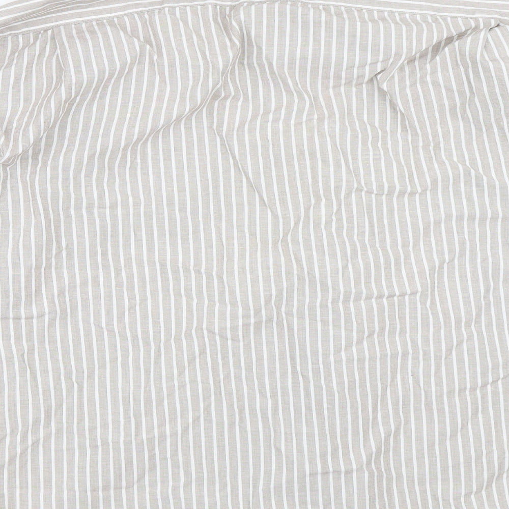 Gap Mens Beige Striped   Button-Up Size XL