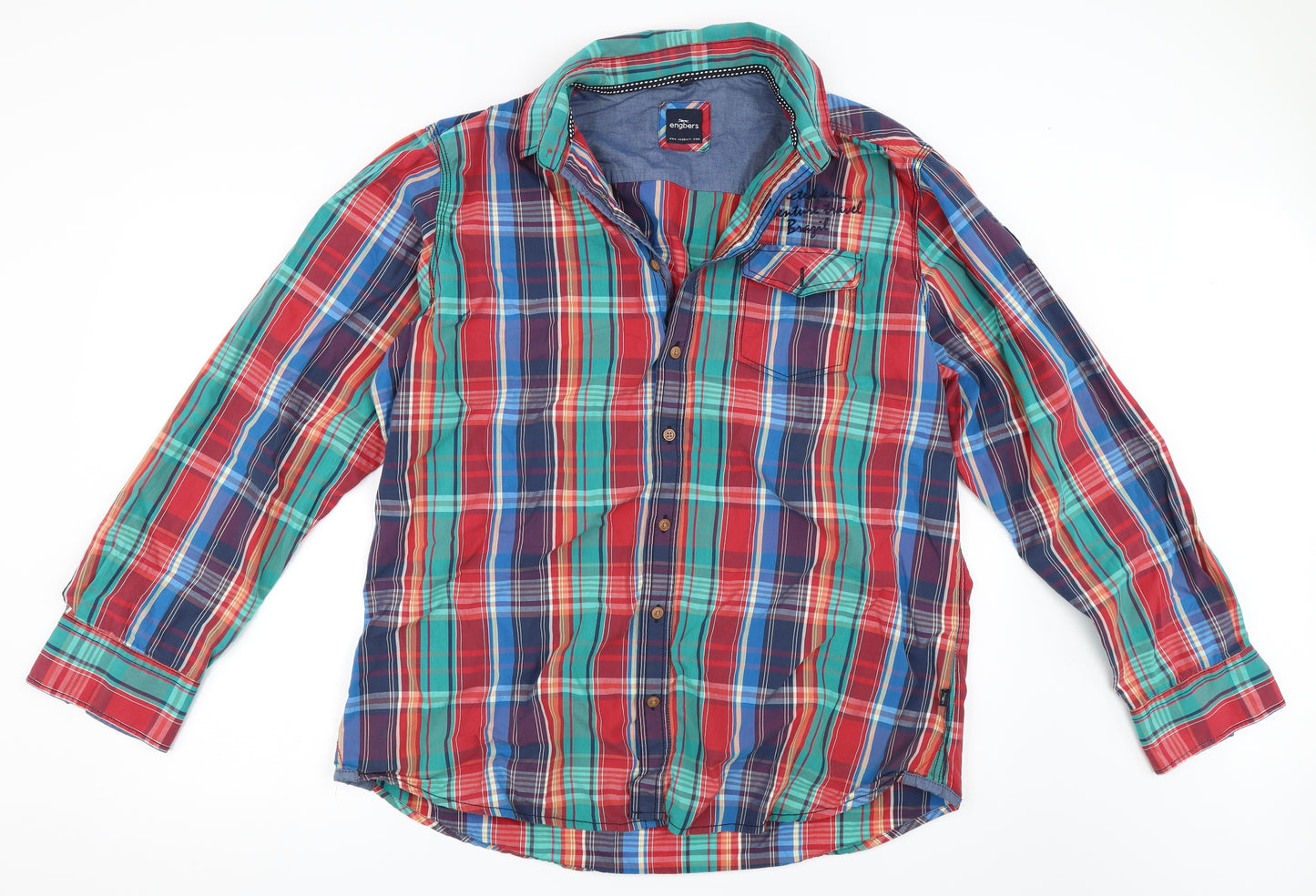 Engbers Mens Green Check   Button-Up Size XL
