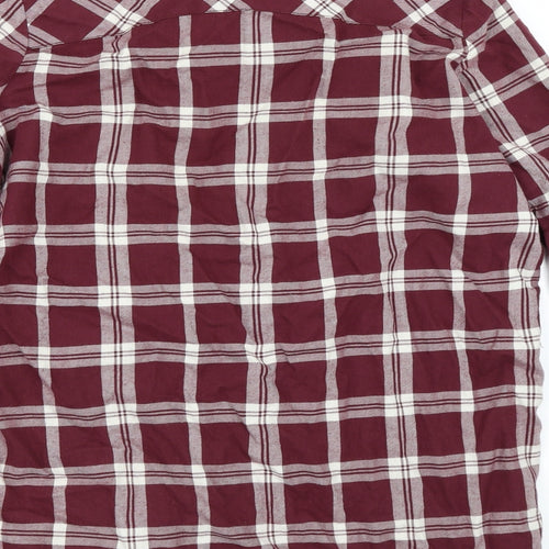 Fiftyfive Womens Red Check  Basic Blouse Size M