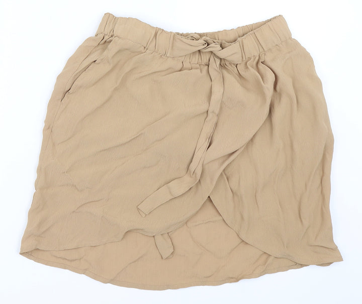 H&M Womens Beige Mini Skirt Size 12