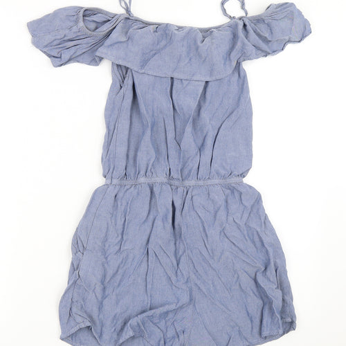 H&M Girls Blue   Playsuit One-Piece Size 14 Years