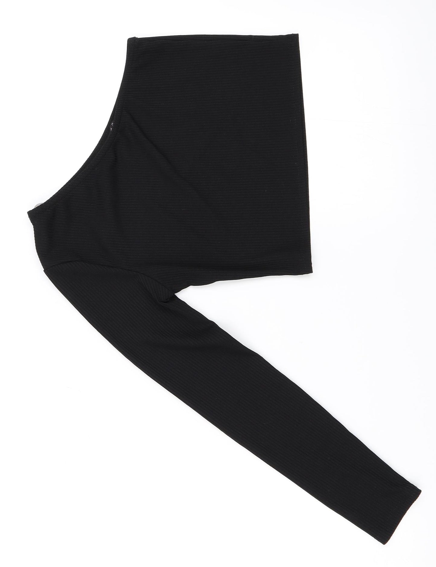 Candy Couture Womens Black   Cropped T-Shirt Size 12