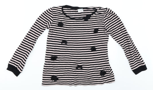 NEXT Girls Pink Striped  Pullover Jumper Size 10 Years