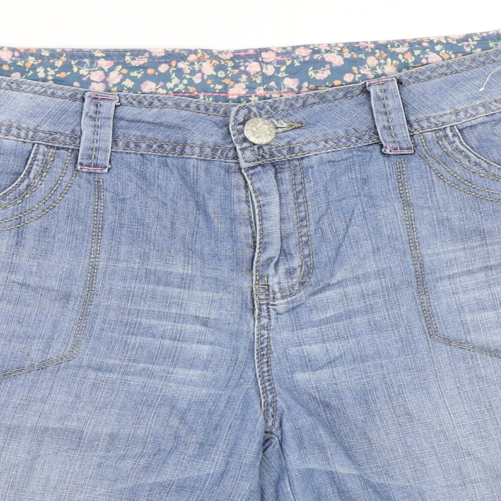 Primark Womens Blue  Denim Bermuda Shorts Size 16