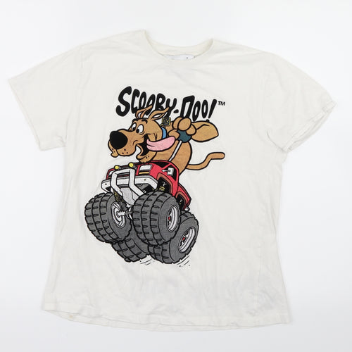 Zara Boys White   Basic T-Shirt Size 10 Years  - Scooby Doo