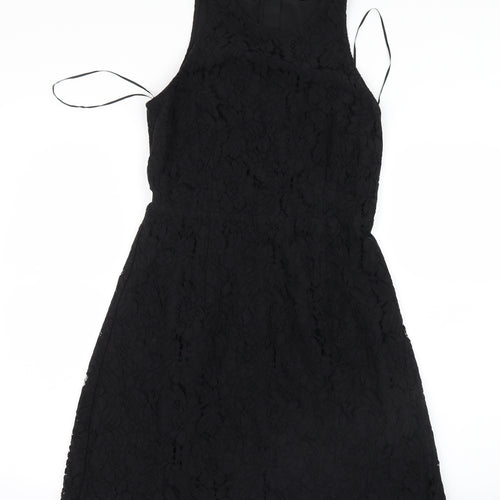 Marks and Spencer Womens Black  Lace Shirt Dress  Size 12