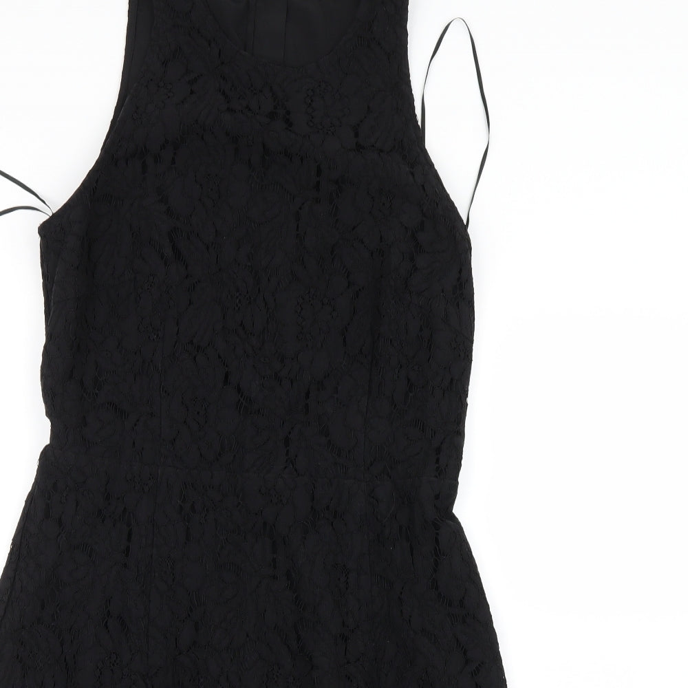 Marks and Spencer Womens Black  Lace Shirt Dress  Size 12