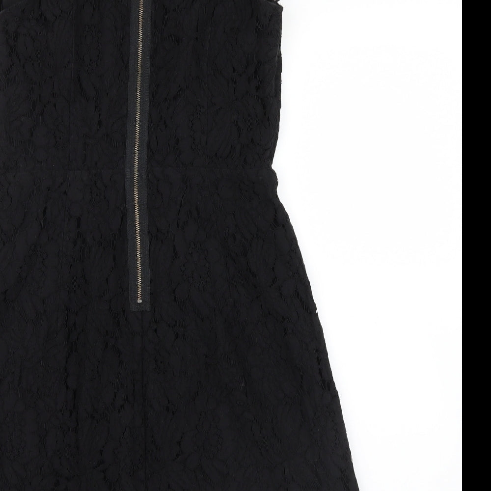 Marks and Spencer Womens Black  Lace Shirt Dress  Size 12