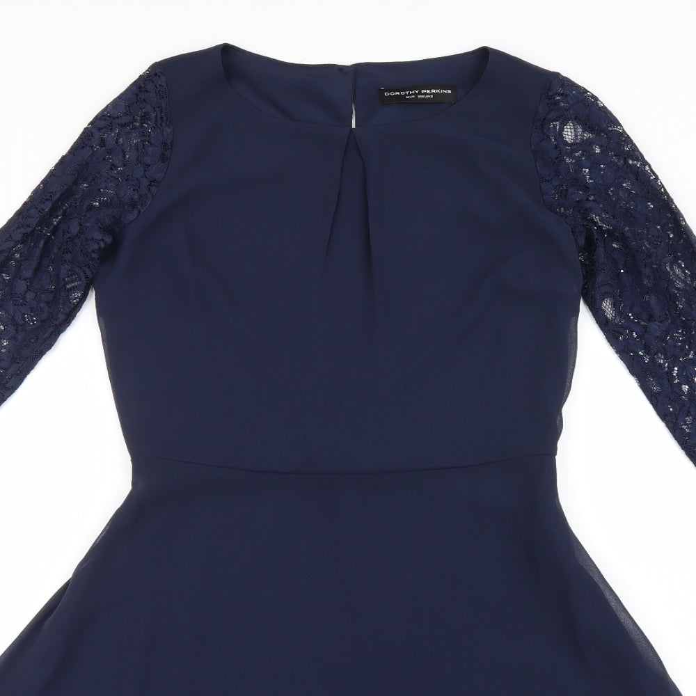 Dorothy Perkins Womens Blue   A-Line  Size 10