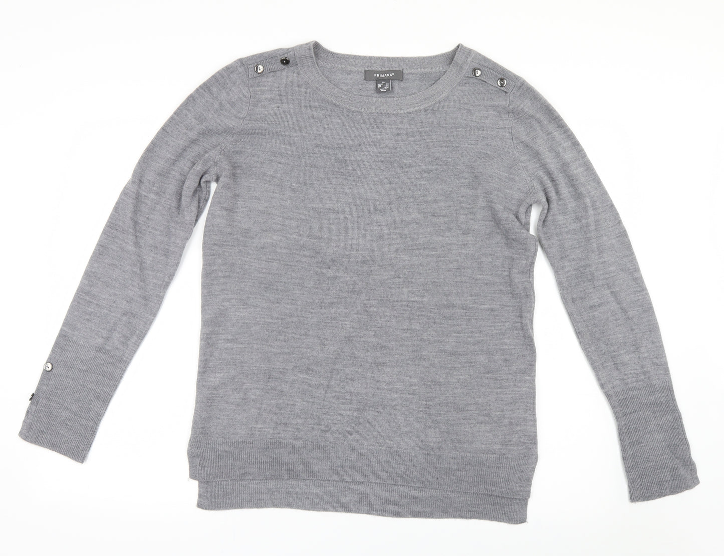 Primark Womens Grey  Knit Pullover Jumper Size 6