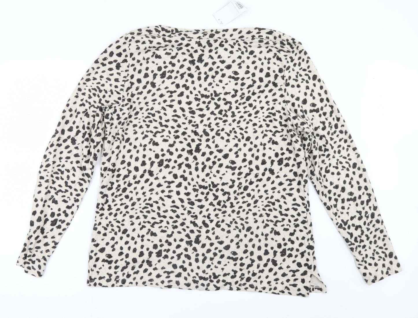 Dorothy Perkins Womens Black Animal Print  Pullover Jumper Size 18